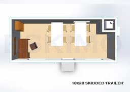 10’×28’ Skidded Office Trailer photo 1