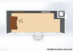 10’×28’ Skidded Office Trailer photo 2
