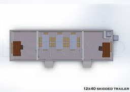 12’×40’ Skidded Office Trailer photo 2