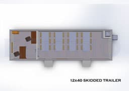 12’×40’ Skidded Office Trailer photo 1